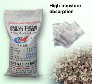 Montmorillonite desiccant